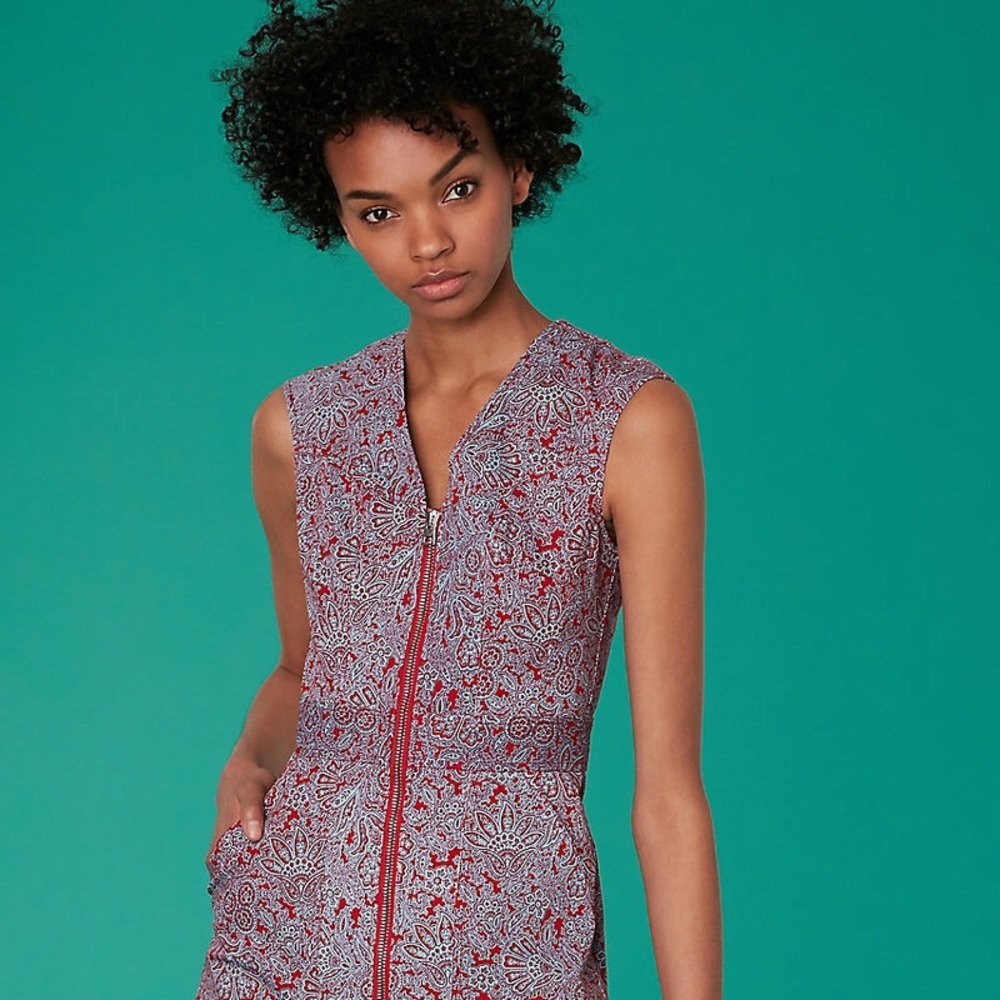 Diane Von Furstenberg zip up sheath dress